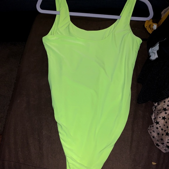 One piece neon yellow swim suit - Picture 2 of 2